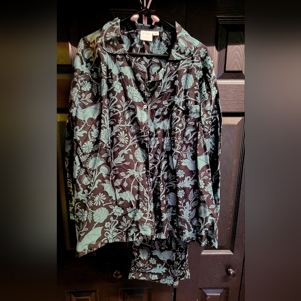 Green Bats Pajama Set